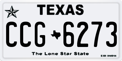TX license plate CCG6273
