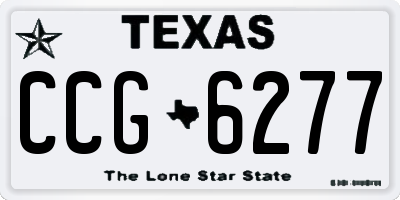 TX license plate CCG6277