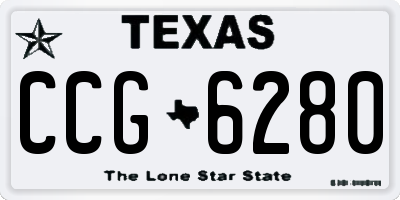 TX license plate CCG6280