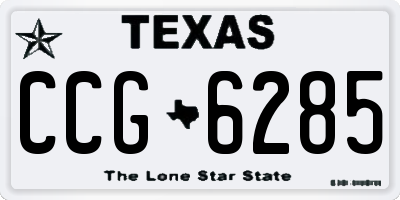 TX license plate CCG6285