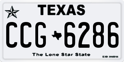 TX license plate CCG6286