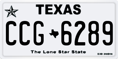 TX license plate CCG6289