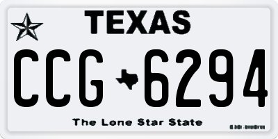 TX license plate CCG6294
