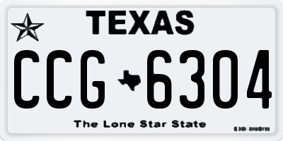 TX license plate CCG6304