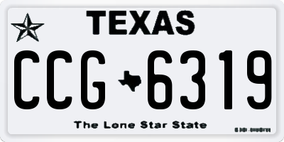 TX license plate CCG6319