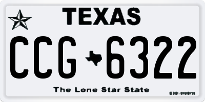 TX license plate CCG6322