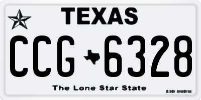 TX license plate CCG6328