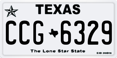 TX license plate CCG6329