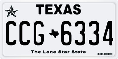 TX license plate CCG6334