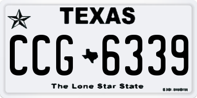TX license plate CCG6339