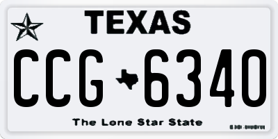TX license plate CCG6340