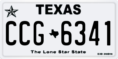 TX license plate CCG6341