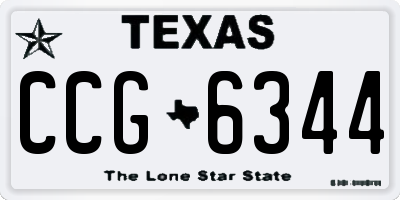 TX license plate CCG6344