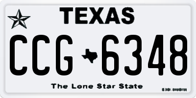 TX license plate CCG6348