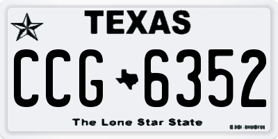 TX license plate CCG6352