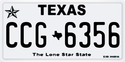 TX license plate CCG6356