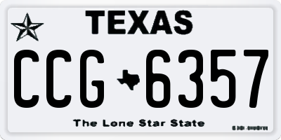 TX license plate CCG6357