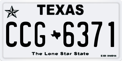 TX license plate CCG6371
