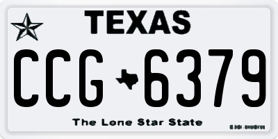 TX license plate CCG6379