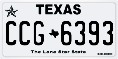 TX license plate CCG6393