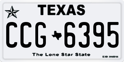 TX license plate CCG6395
