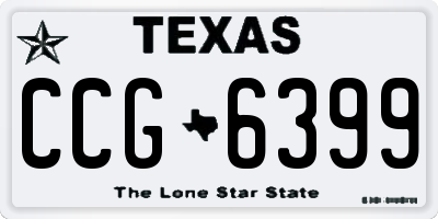 TX license plate CCG6399