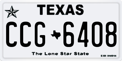 TX license plate CCG6408