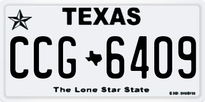 TX license plate CCG6409