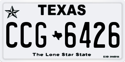 TX license plate CCG6426