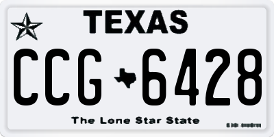 TX license plate CCG6428