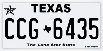 TX license plate CCG6435