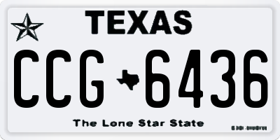 TX license plate CCG6436