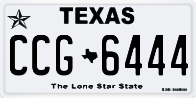 TX license plate CCG6444
