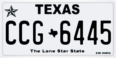 TX license plate CCG6445