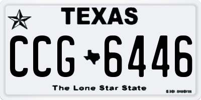 TX license plate CCG6446