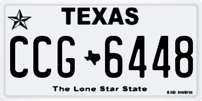 TX license plate CCG6448
