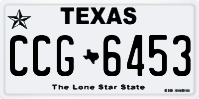 TX license plate CCG6453