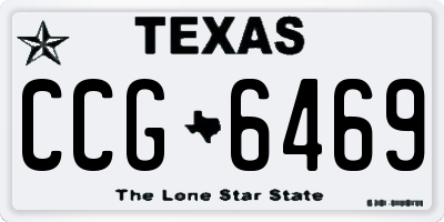 TX license plate CCG6469