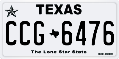 TX license plate CCG6476