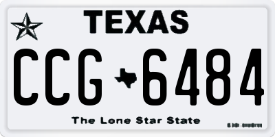 TX license plate CCG6484