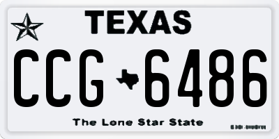 TX license plate CCG6486