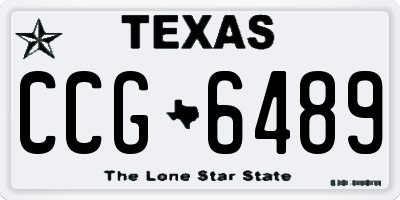 TX license plate CCG6489