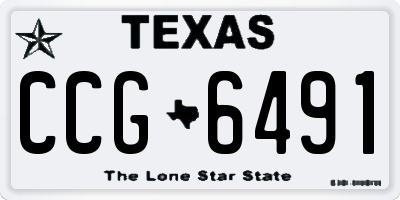 TX license plate CCG6491