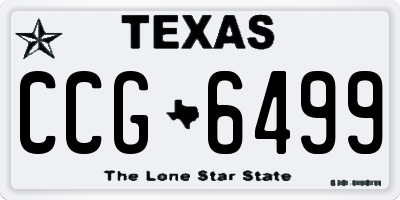 TX license plate CCG6499