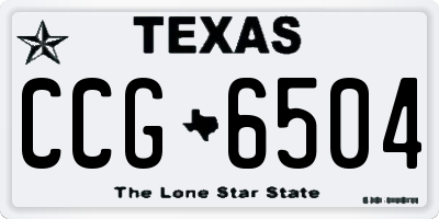TX license plate CCG6504