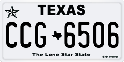 TX license plate CCG6506