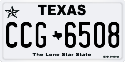TX license plate CCG6508