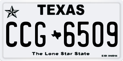 TX license plate CCG6509