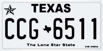 TX license plate CCG6511