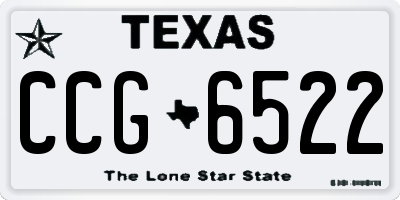 TX license plate CCG6522